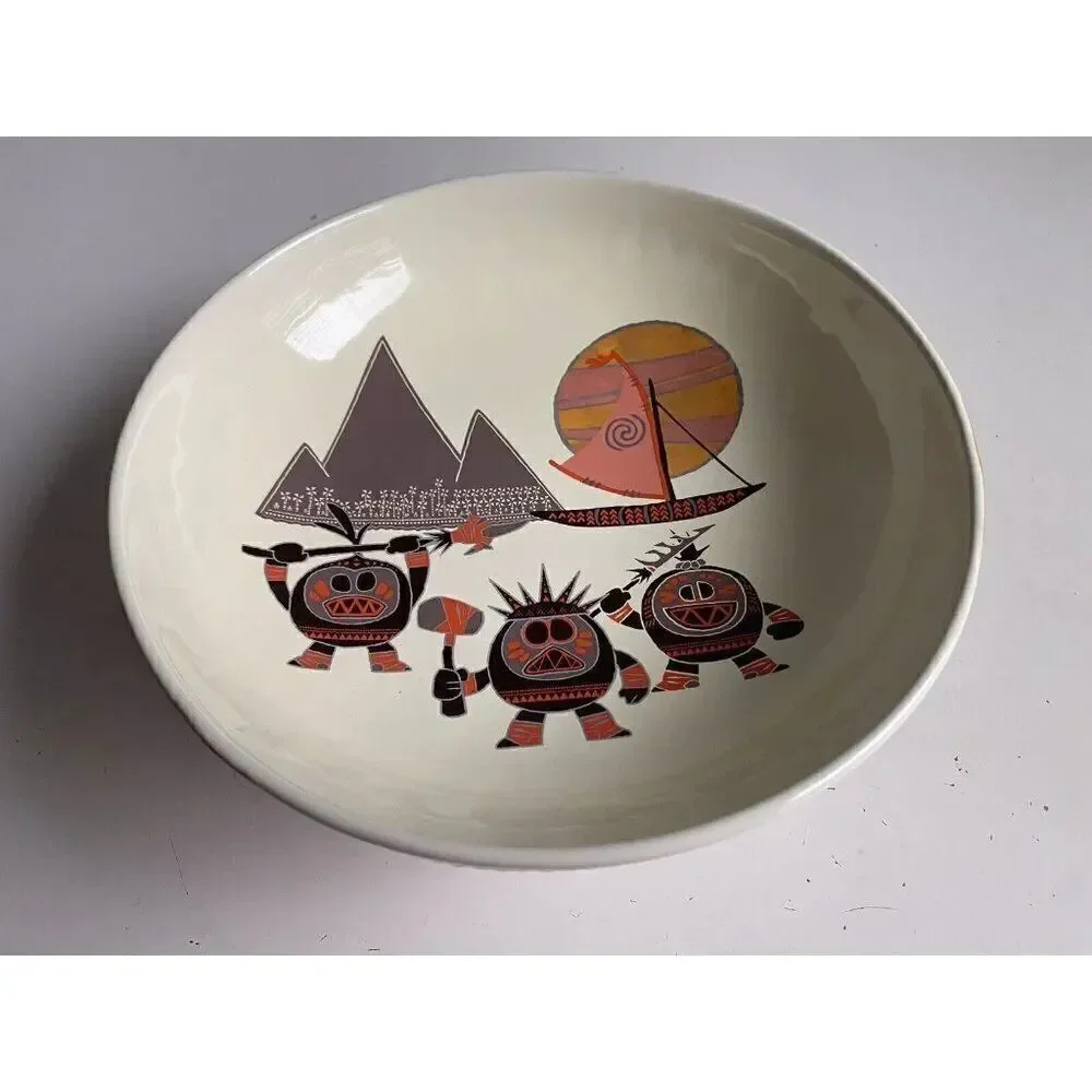 Disney‎ Parks Moana Kakamora Ceramic Serving Bowl With Stand NEW